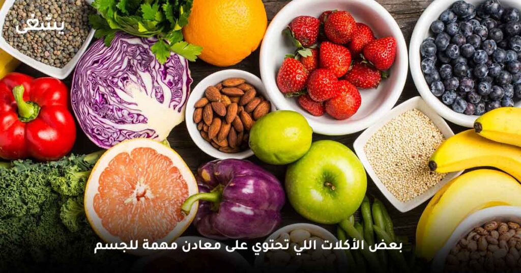 بعض الأكلات اللي تحتوي على معادن مهمة للجسم