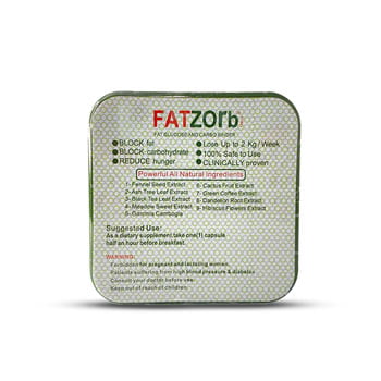 كبسولات فات زورب الفرنسية Fatzorb افضل دواء للتخسيس وحرق الدهون عدد 36 كبسولة
