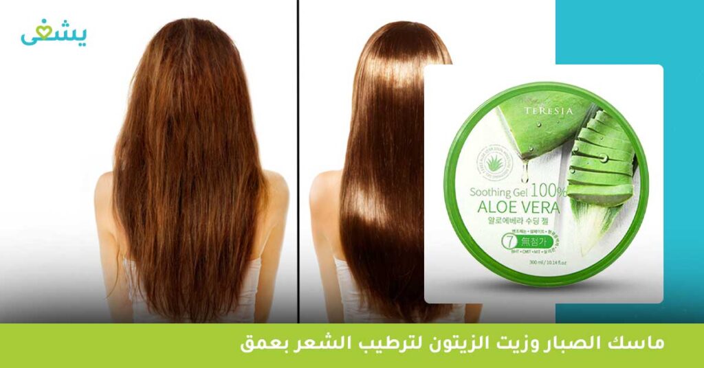 ماسك الصبار وزيت الزيتون لترطيب الشعر بعمق