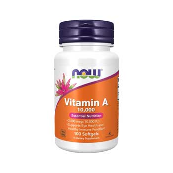 Vitamin A now حبوب فيتامين ا تركيز 10 آلاف وحدة عدد 100 كبسولة هلامية