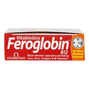 فيروجلوبين كبسول Feroglobin slow release عدد 30 كبسولة
